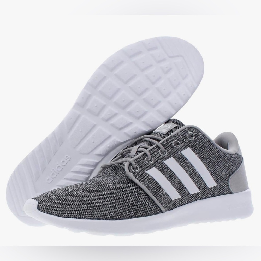 Women Adidas doudfoam Grey and white sneakers in excellent condition Size 9.5 B1